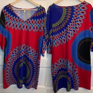 Anthropologie Aryeh shift dress Size 2XL colorful medallion